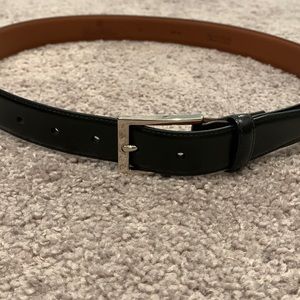 Brooks Brothers Mens Black Leather Belt